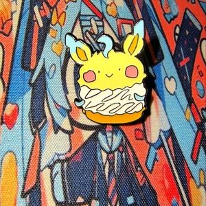 Cute Yellow and Green Enamel Pin Pokemon Game Macron Leafeon Anime Eevee Manga